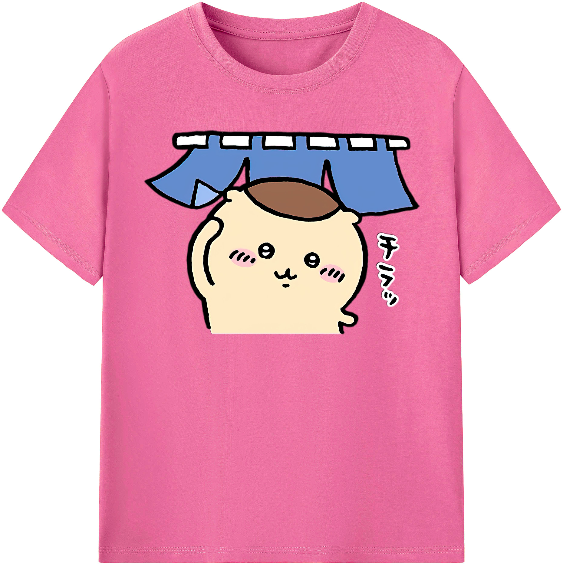 （画像用） ちいかわ くりまんじゅう Chii-kawa kuri manjū レディースカジュアルプリントTシャツ（綿100％）